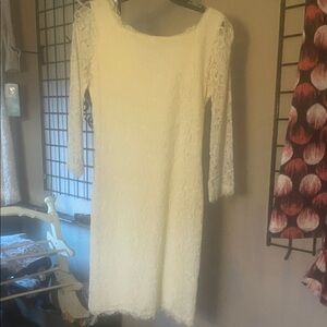 Elegant Cream Lace Dress